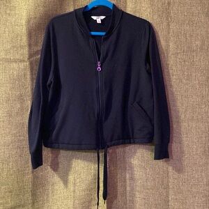 Joy Lab navy blue cropped zip up sweatshirt - Size XL